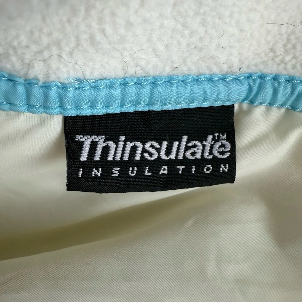 LL Bean Jacket Womens Size Small‎ Off White Cream Quilted Thinsulate Lightweight